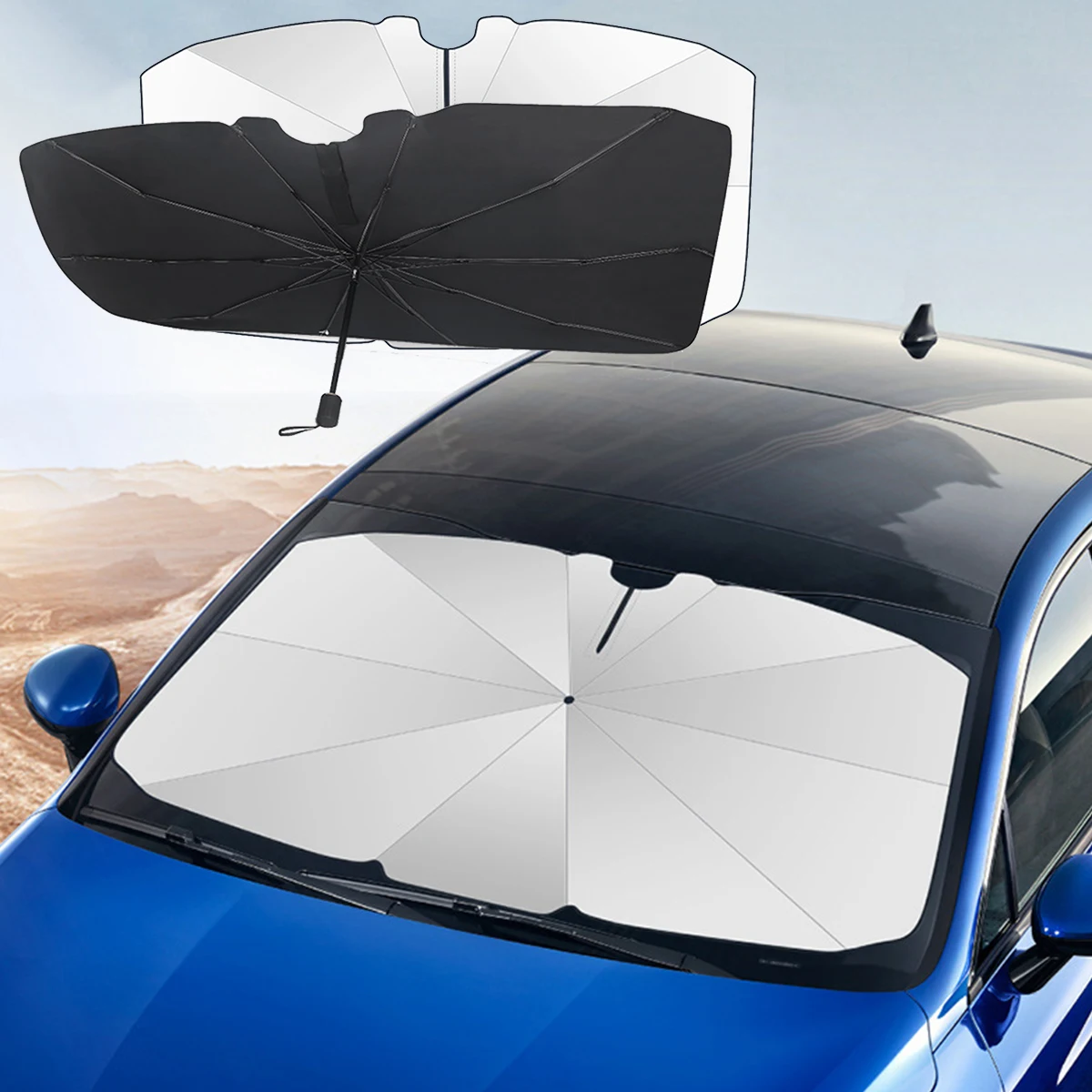 

Car Windshield Sunshade Umbrella Type Sun Shade for Car Window Sun Protection Parasol Auto Interior Front Window Sunshade Covers