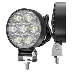 Compact Square LED Work Light with 7 High - Intensity LEDs for Off - Road and Marine Use (Circular)
