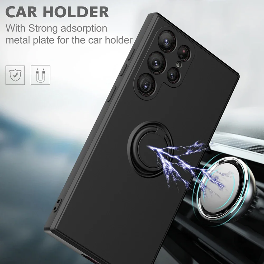 Flüssiges Silikon Magnetische Halterung Hülle für Samsung Galaxy S25 S26 S24 S23 S22 Ultra Plus A57 A56 A37 A55 A36 A17 A35 Standhülle – Detail 3