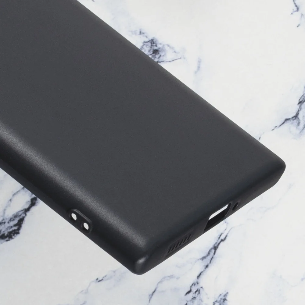 Premium Black Soft Silicone Phone Case - Durable TPU Protective Cover, 6.8 Inch