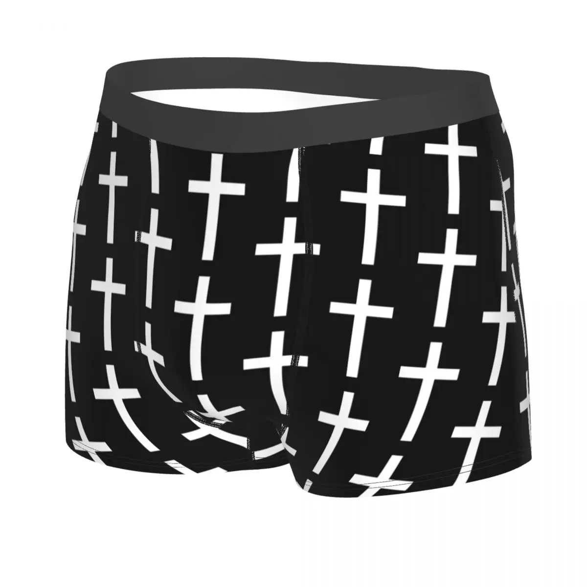 Catholic Jesus Cross Boxer Shorts For Men 3D Printed Male Christian Religious Underwear Panties Briefs Breathbale Underpants 2