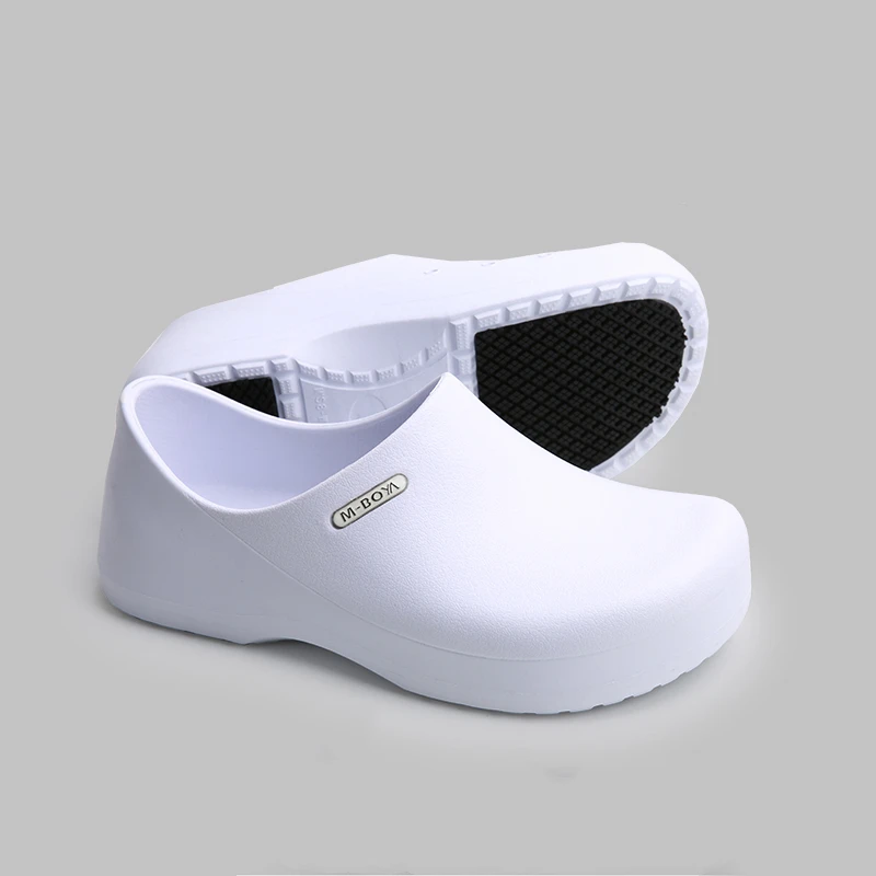 Men Women Chef Hotel Kitchen Chef Shoes Non-slip Waterproof Oil-proof Work Shoes Lightweight Antiskid Kitchen Clogs Plus Size 45