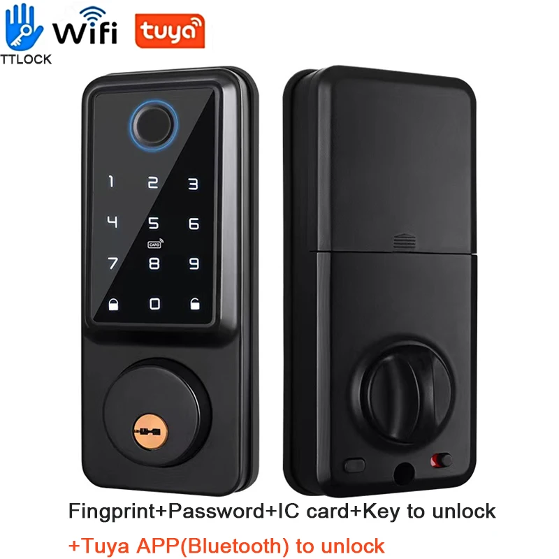 

Smart Deadbolt Locks for Home Alexa Wifi Bluetooth TTlock App Biometric Fingerprint Keyless Digital Keypad Entry Door Lock