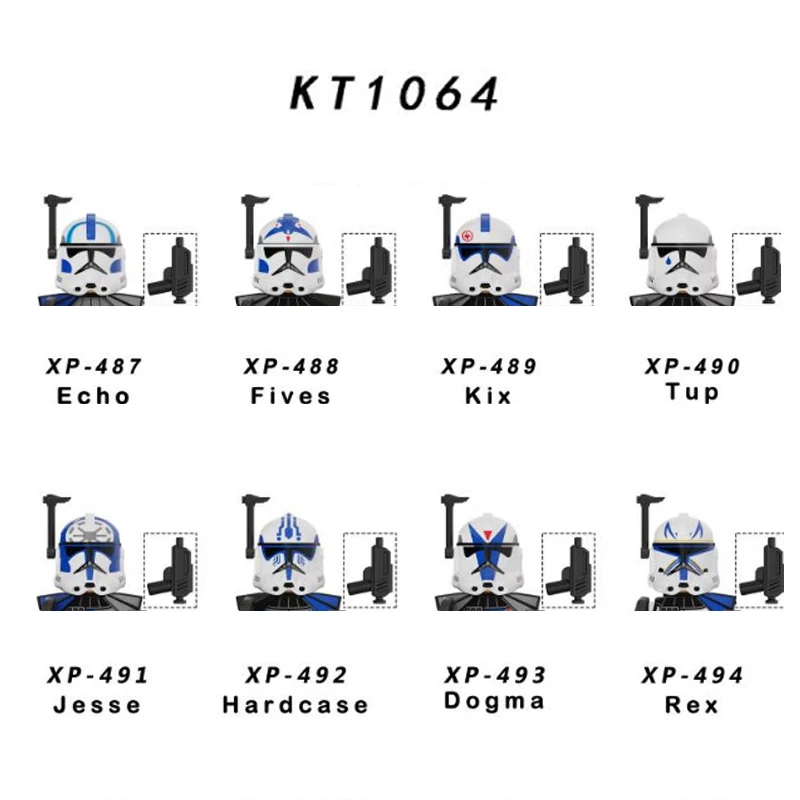 KT1064 빌딩 블록 8 개/대 에코 파이브 Kix 벽돌 Tup Jesse Hardc..