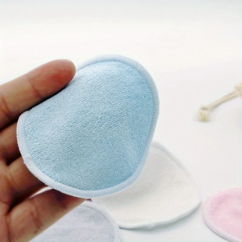 Eco-Friendly Bamboo Makeup Remover Pads - Reusable & Washable Facial Cleansing Rounds, 12-Pack