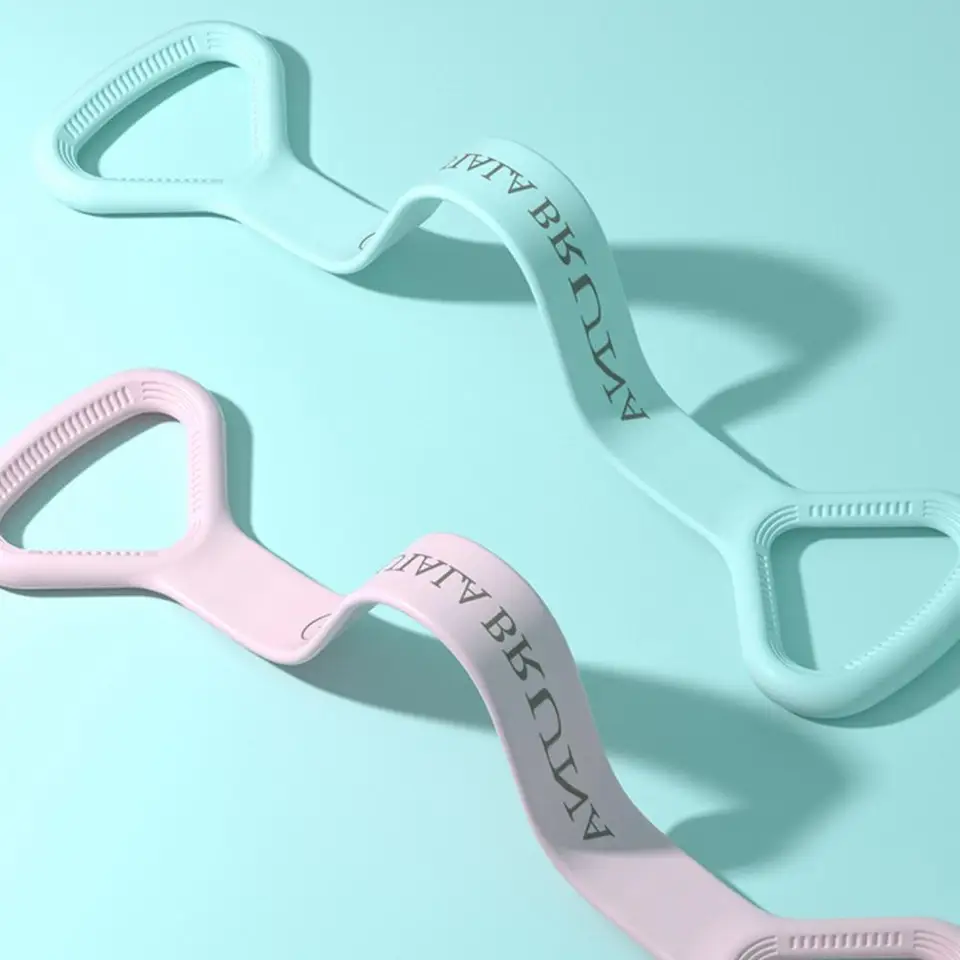 Elastic Musculation Bande élastique De Fitness Avec 11 Anneaux - Pour Yoga, Pilates, étirement - Rose 123cm Sangle Elastique Elastique Sport