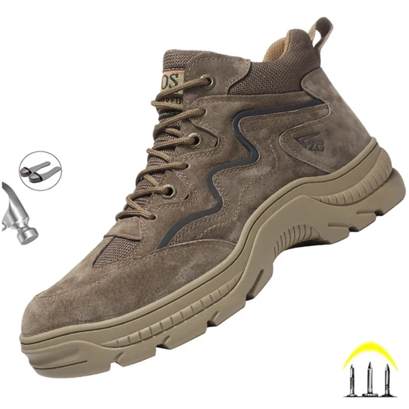 36-50 Work Boots Indestructible Safety Shoes Men Steel Toe Shoes Puncture-Proof Sneakers Male Footwear Shoes Adult Work Shoes