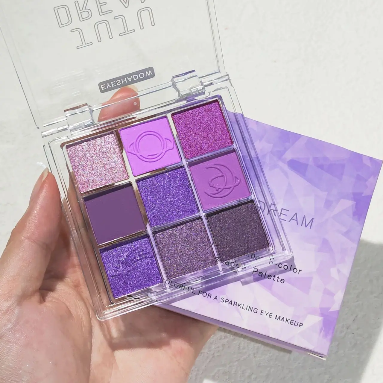 Eye Shadow Eye Shadow Plate 9-color purple and pink eyeshadow palette Long-lasting Waterproof