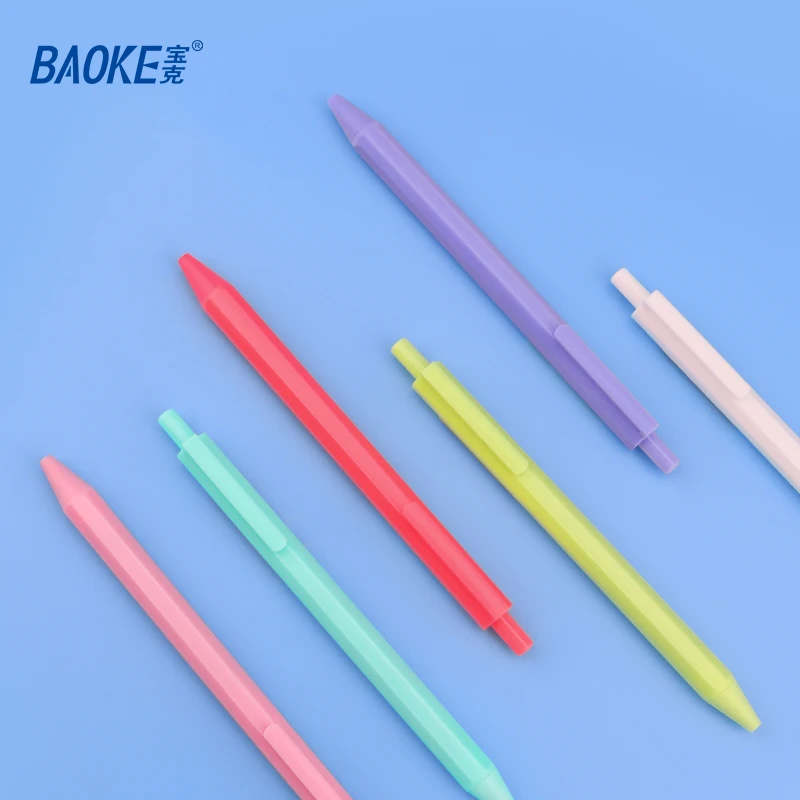 

BAOKE PC3818 6 шт. 0,5 мм цветная Выдвижная гелевая ручка