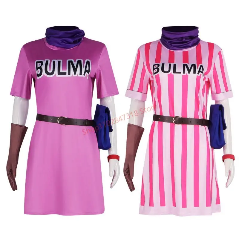 

Платья и аксессуары для косплея для Хэллоуина 2024 Bulma, одежда для косплеера для аниме выставок, Рождественская Женская фотоодежда