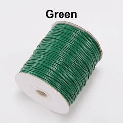 Luxurious Waxed PU Leather Cord for DIY Jewelry and Handmade Accessories, 20m (Green)