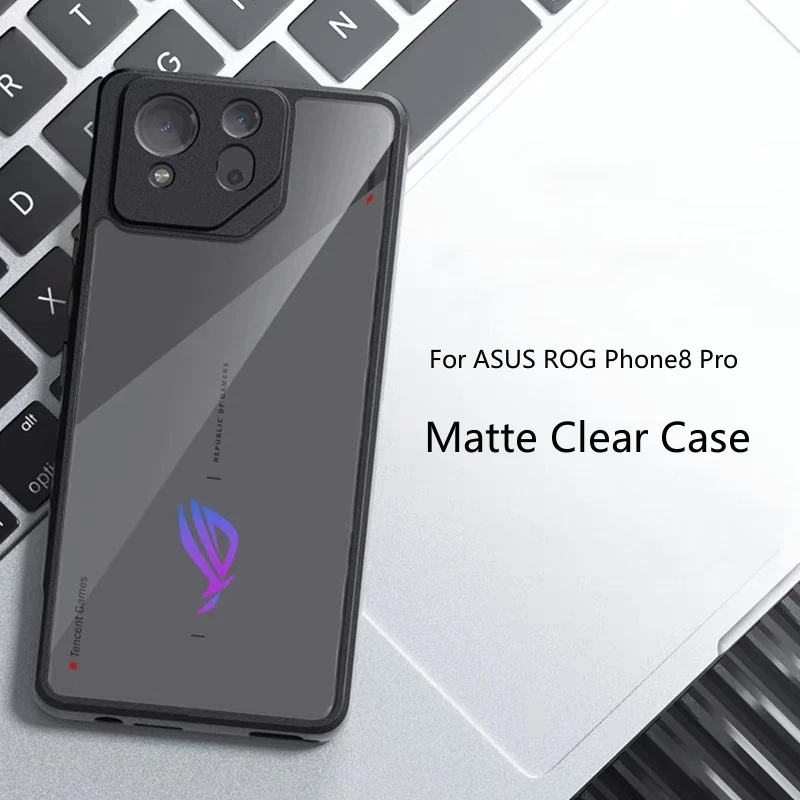 Per Asus Rog Phone 8 Pro Custodia Opaca Trasparente Cover Per Rog 8 8Pro Phone8Pro Blindato Pc + Tpu Custodia Protettiva Trasparente Paraurti