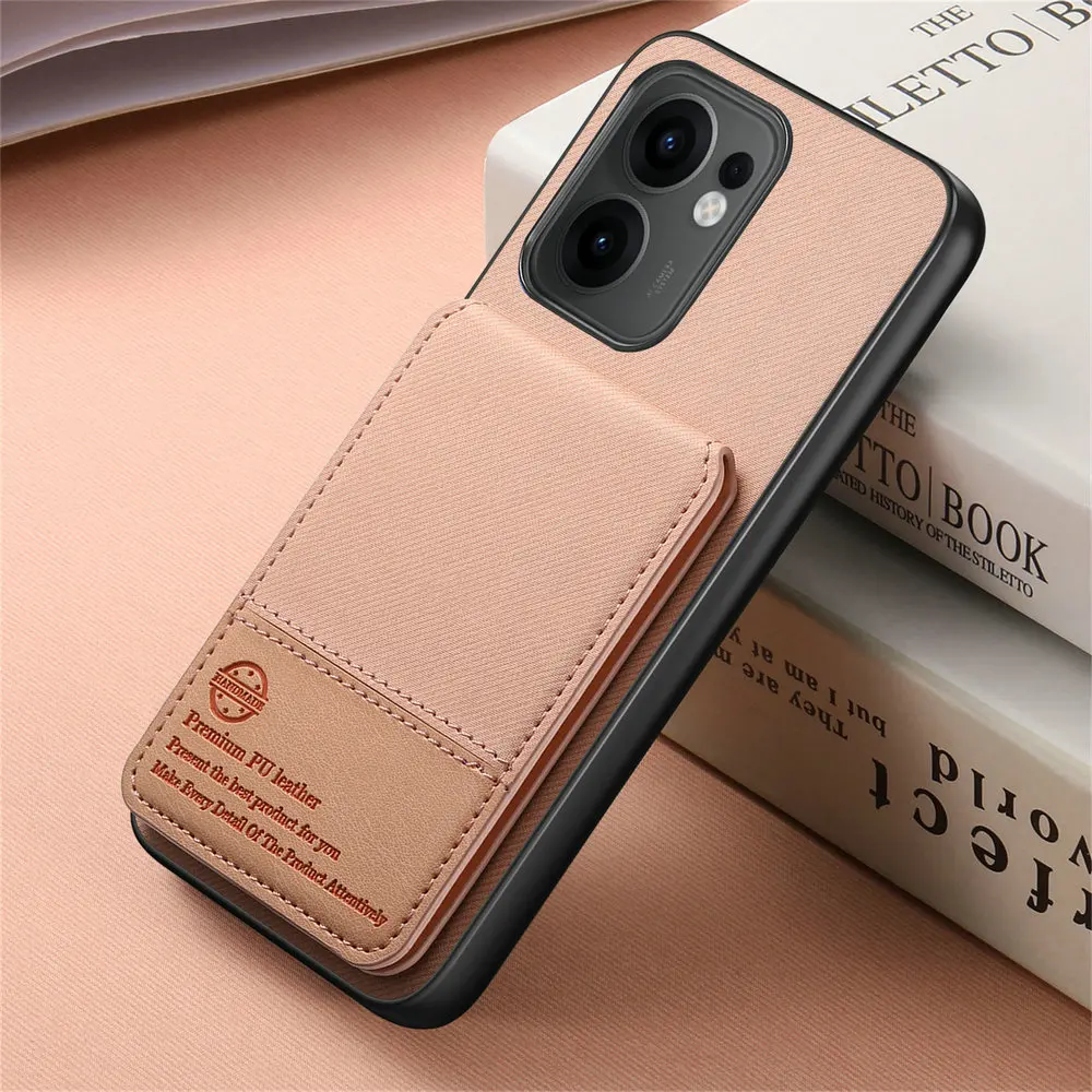 Portemonnee Hoesje Met Rits Voor Oppo Reno15 - 8 Kaartsleuven + Polsband