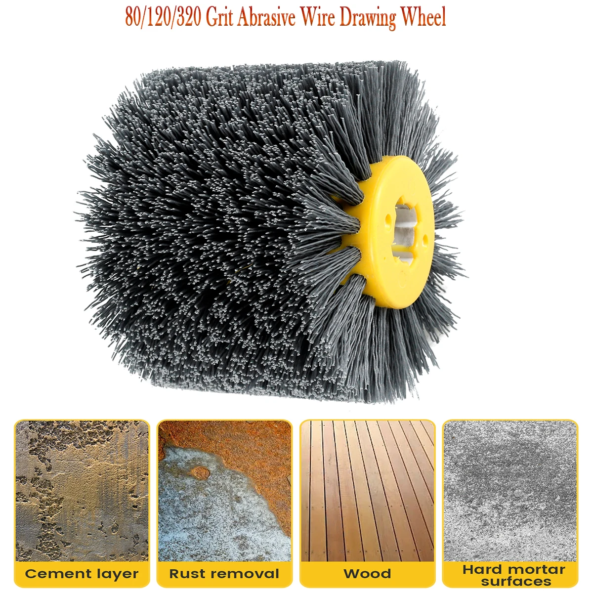 Абразивный нейлоновый проволочный диск Toorise для деревообработки, металлообработки с карбидом коричневого корунда и кремния Абразивный нейлоновый проволочный диск Toorise для деревообработки, металлообработки с карбидом коричневого корунда и кремния