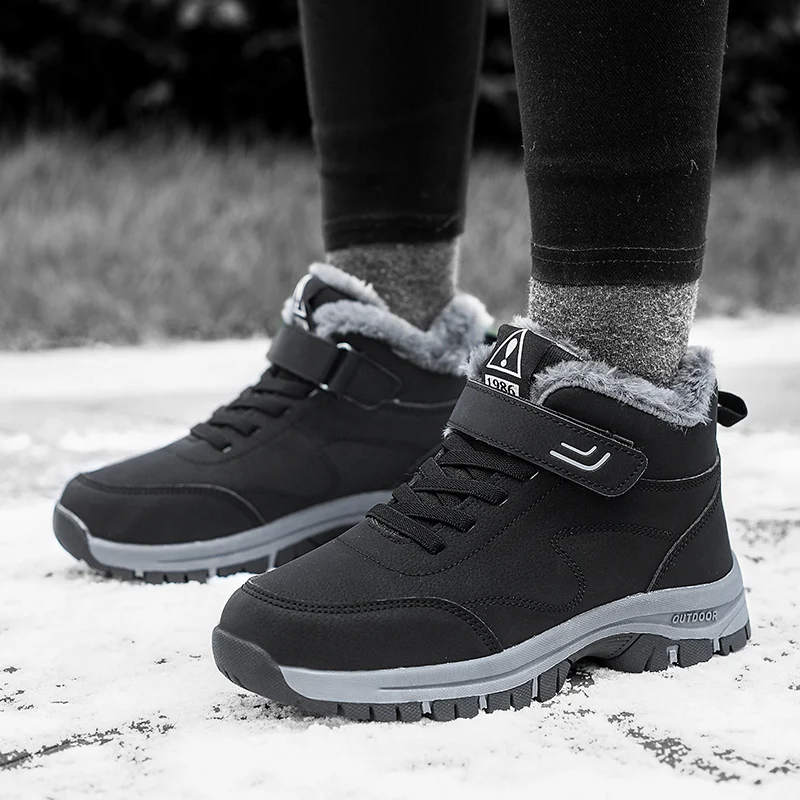 Women's Casual and Comfortable Super Warm Winter Boots - Non-Slip Thick-Soled Snow Boots, Arctic Cold-Proof Ankle Boots Suitable for Outdoor Hiking, High-Density Lined Heat Lock Technology, Pure Color Simple Design