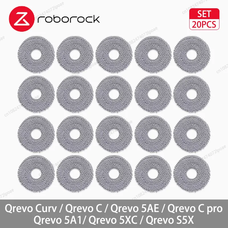 Roborock Vacuum Cleaner Essential Accessories Kit - Main Brush, Side Brush, Mop Cloth, Dust Bag, and Filter
