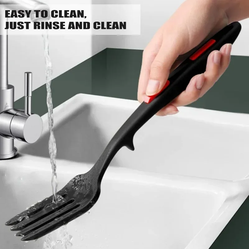 Silicone Flexible Cooking Utensils Multi-function Spaghetti Server Fork Salad Forks Whisking Serving Kitchen Accessories