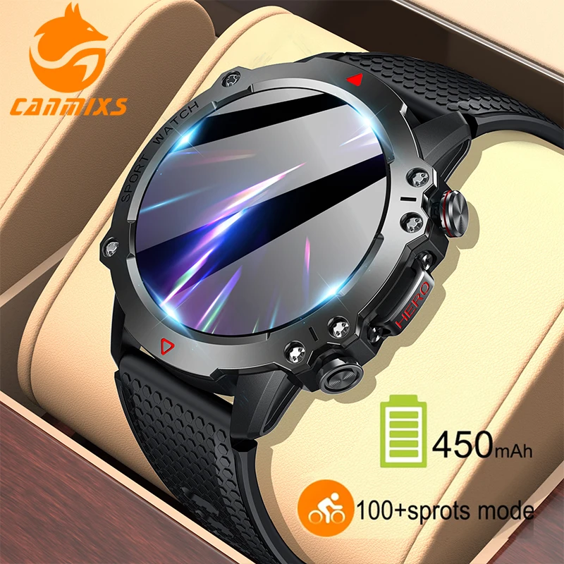 

Смарт-часы CanMixs мужские, 450 мАч, GPS, Bluetooth, пульсометр