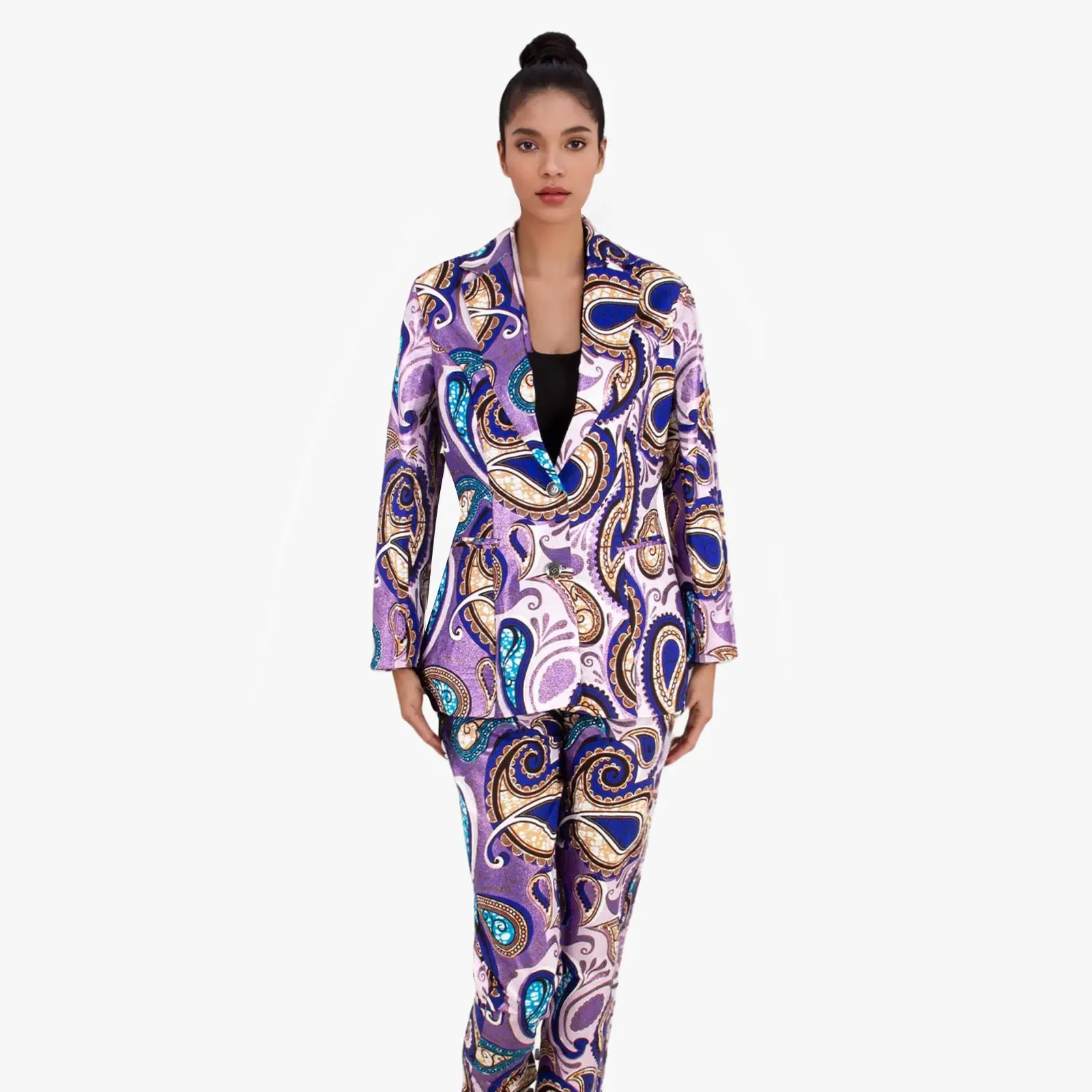 African Suit for Women Dashiki Coats and Print Pants 2 Piece Set Dashiiki Outfits Long Jacket Ankara Clothes Formal Lady A722662 2