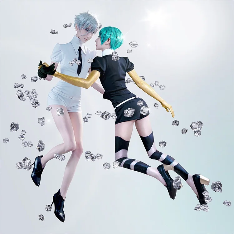 

Cosplay Land of the Lustrous Costumes Phosphophyllite Cinnabar Diamond Bort Morganite Jumpsuits Women Uniform