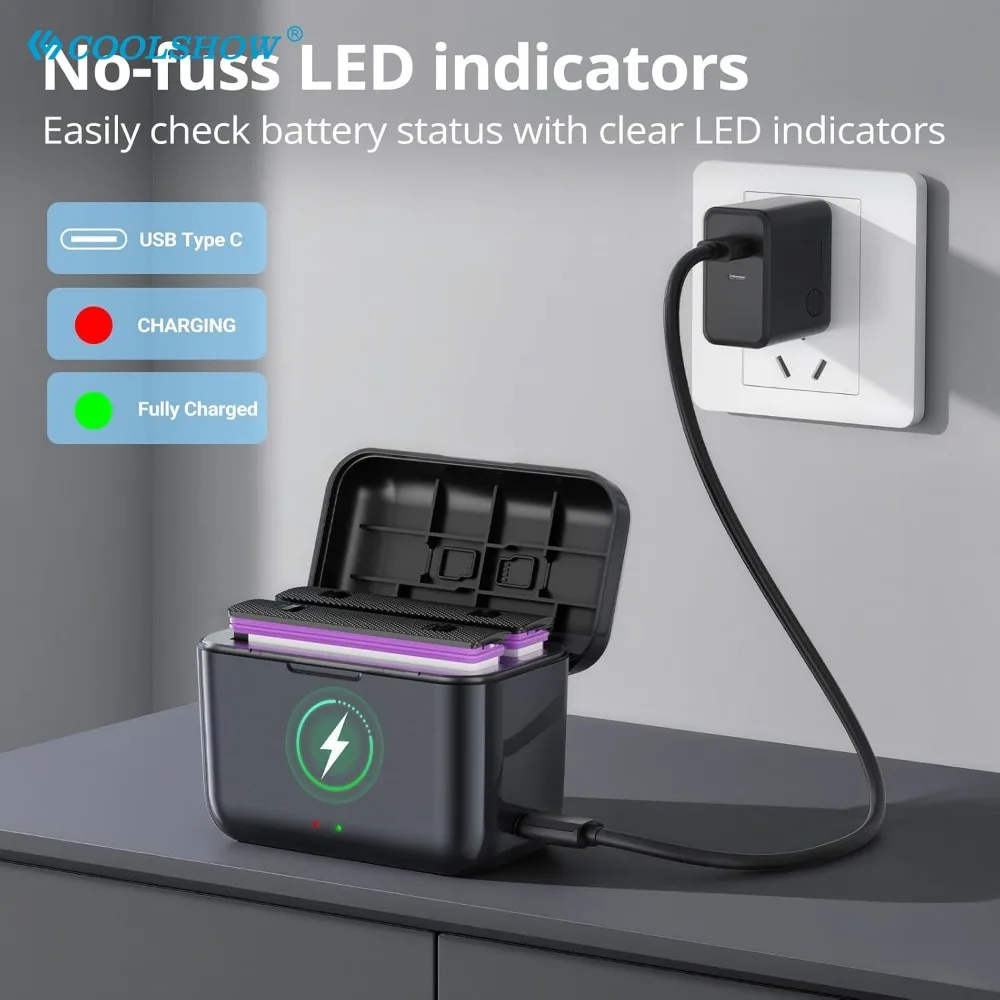 Caméra Action 360° avec Chargeur et Batteries - Lot Multiple
