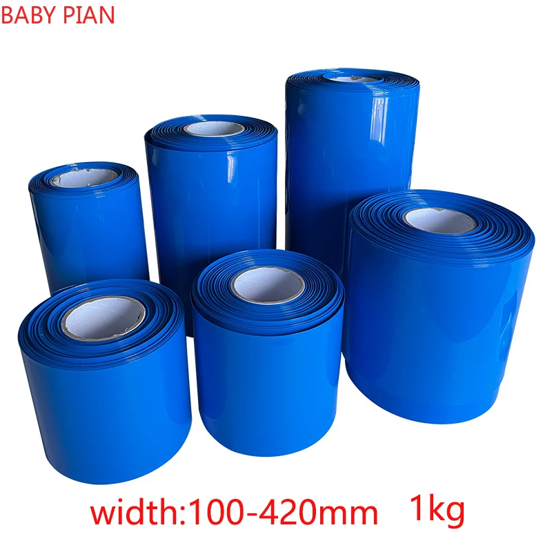 

1KG Insulated PVC Blue Heat Shrinkable Tube 18650 Lithium Battery Shrink Film Battery Insulation Sleeve PVC Heat Shrinkable Tube