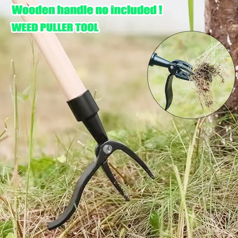 Weeding Head Replacement Metal Long Handle Stand Up Puller Head Gardening Digging Weeder Removal Accessory Handle Tool 1Pcs weed tool headweed cutter headweed puller toolweed pullerweed tool attachment