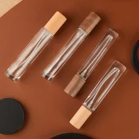 10ml Wooden Lid Refilable Perfume Dispenser Empty Spray Bottle Travel Glass Cosmetic Container Atomizer Sample Test Tube Vials 2