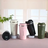 380/510ml Thermos Coffee Mug Stainless Steel Coffee Cup Temperature Display Vacuum Flask Thermal Tumbler Insulated Water Bottle 2