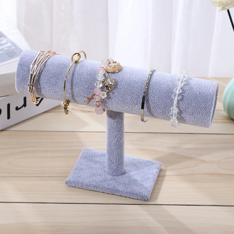 

Bracelet Display Stand Velvet Jewellery Stand T-shaped Bracelet Organizer Jewelry Display Accessory T-Bar Jewelry Holder