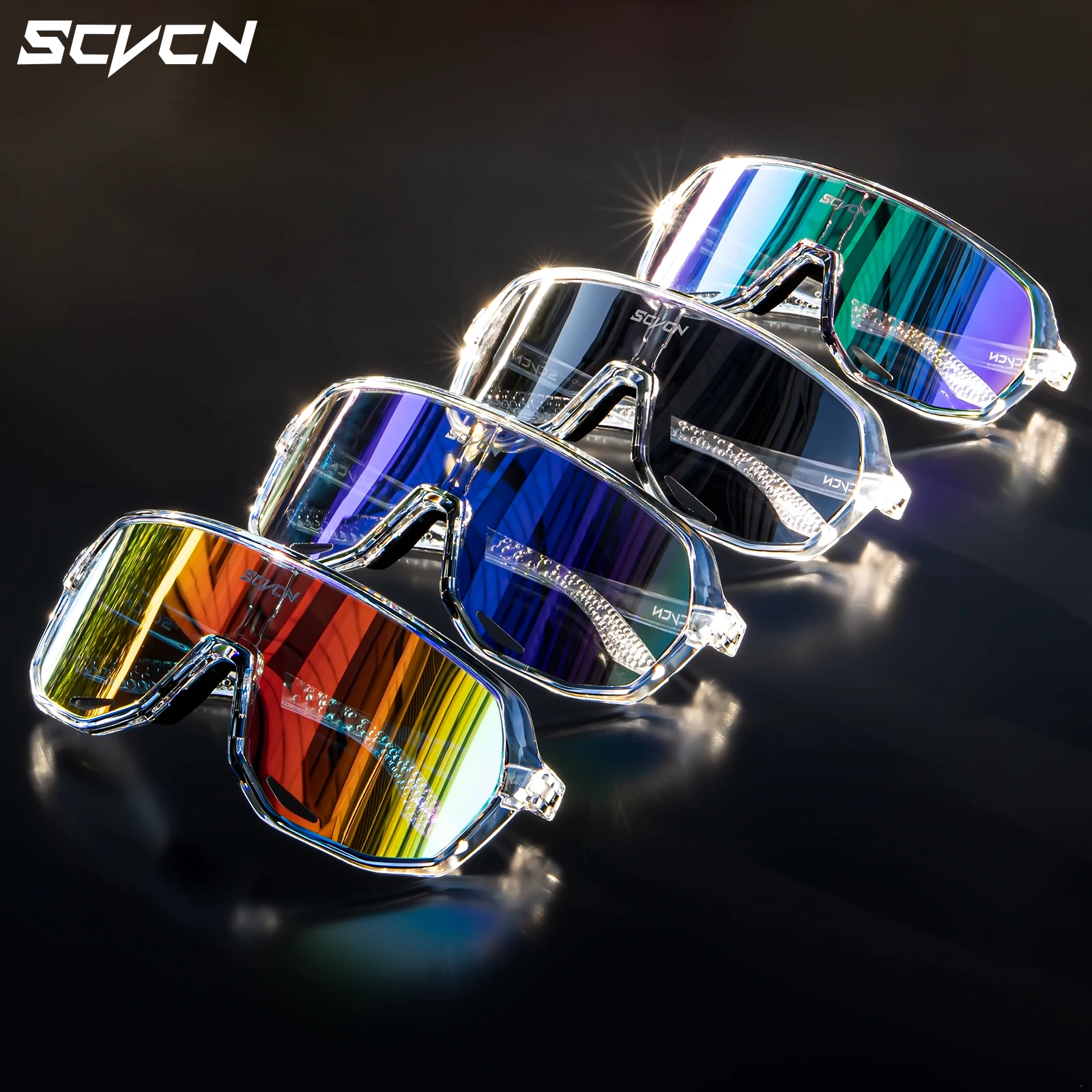 SCVCN Cycling Glasses Outdoor Sports Bicycle Sunglasses UV400 Running Eyewear Men MTB Cycling Sunglasses Road Bike Glasses