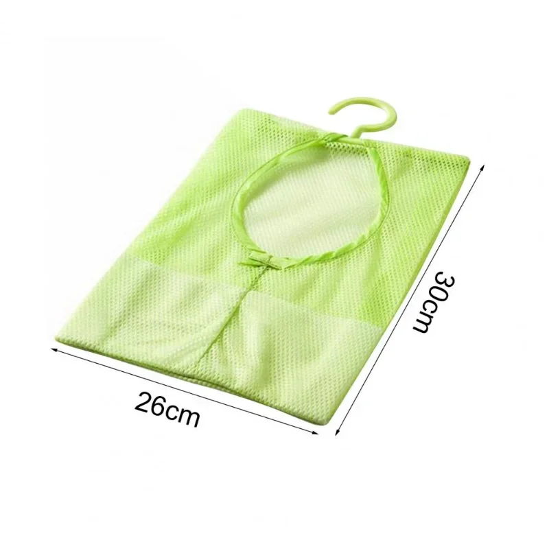Storage Bag Sturdy Quick Drying with Hook Convenient Laundry Bag Foldable Protection Net Bag Organizer for Kitchen