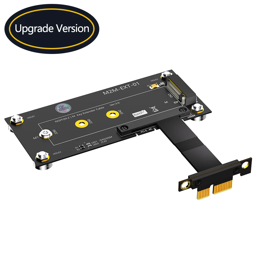 

New VersionM.2 NGFF nvme M-key SSD to PCI- E 1x 4X Extension Cable With magnetic Pad
