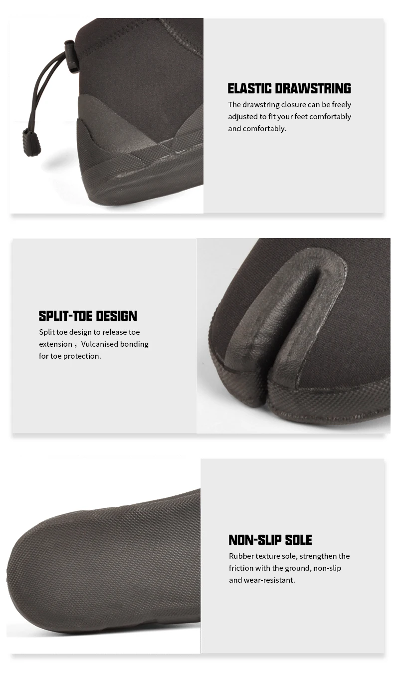 3mm Split-toe Beach Boots Surfing Shoes Outdoor Boots For Adult 6