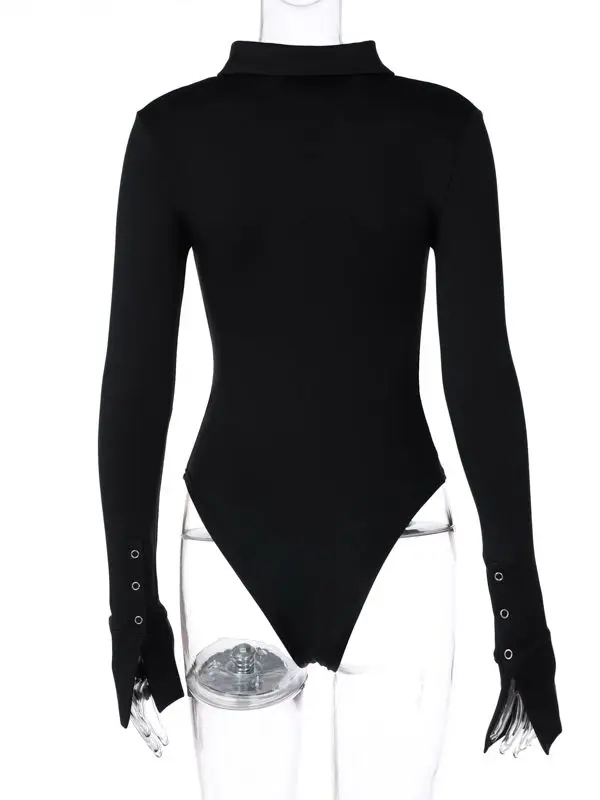 Suit Yourself Long Sleeve Turtleneck Thong Bodysuit