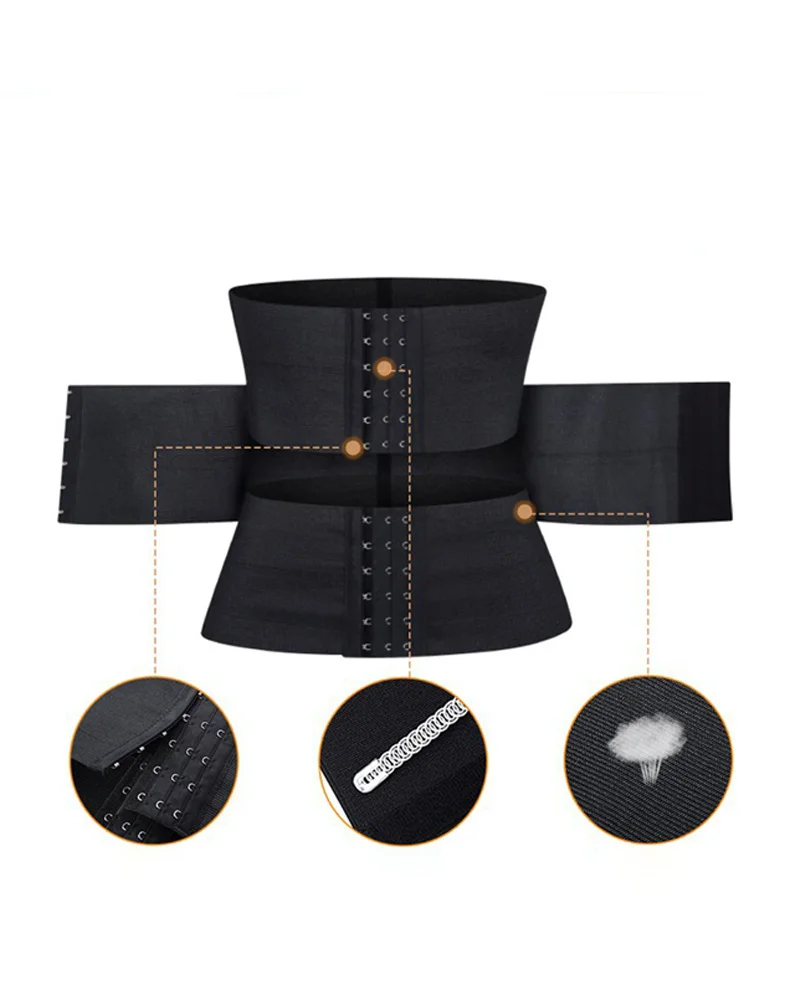 Fajas Women Waist Trainer Girdle Adjustable Zipper And Hook-eyes Double Compression Body Shaper Slimming Flat Belly Belt