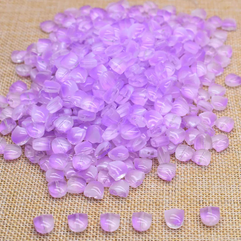 30pcs 9mm Multicolor Glass Tulip Flower Beads