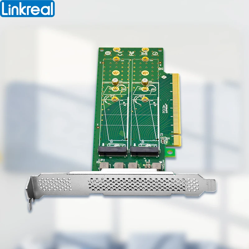Linkreal Pcie X16 para Portas M.2 Nvme Adaptador Ssd-baixo Profile-lrnv95nf-l - Imagem 6