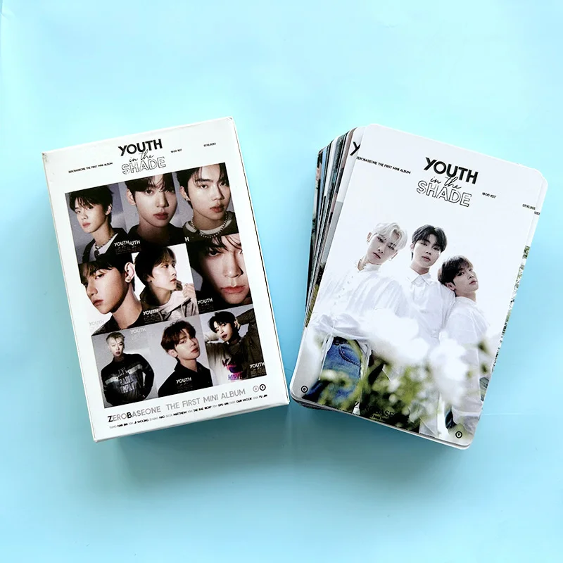 

Kpop 54pcs / Set ZB1 "YOUTH IN THE SHADE" Album Card Lomo Card ZEROBASEONE Small Card Print Photo Fan Gift Collection Zhang Hao