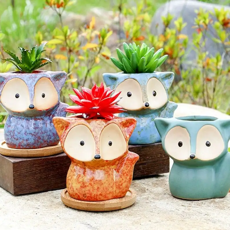 

Animal Planters - Succulent Pots - Plant Pot - Indoor Outdoor Decoration - Gifts for Her, Pots for Plants