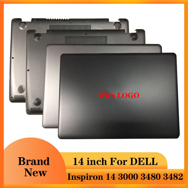 Yeni Laptop kılıf LCD arka kapak/alt kılıf için Dell Inspiron 14 3000 3480  3482 siyah gümüş - AliExpress