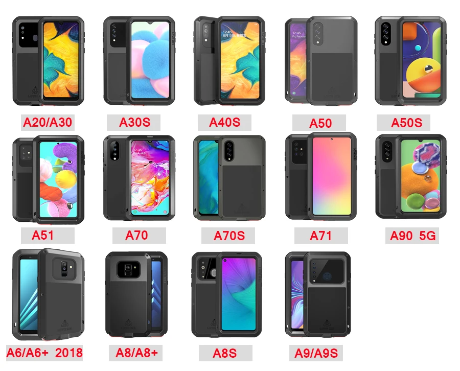 Shock Dirt Proof For Samsung Galaxy S23 S22 S21 S20 FE A53 A52 A72 A32 A51 A71 A42 A30 A50 A70 Case Resistant Metal Armor Cover- Sf1b8c32ef4c248c1a2a06fe1562bea24p