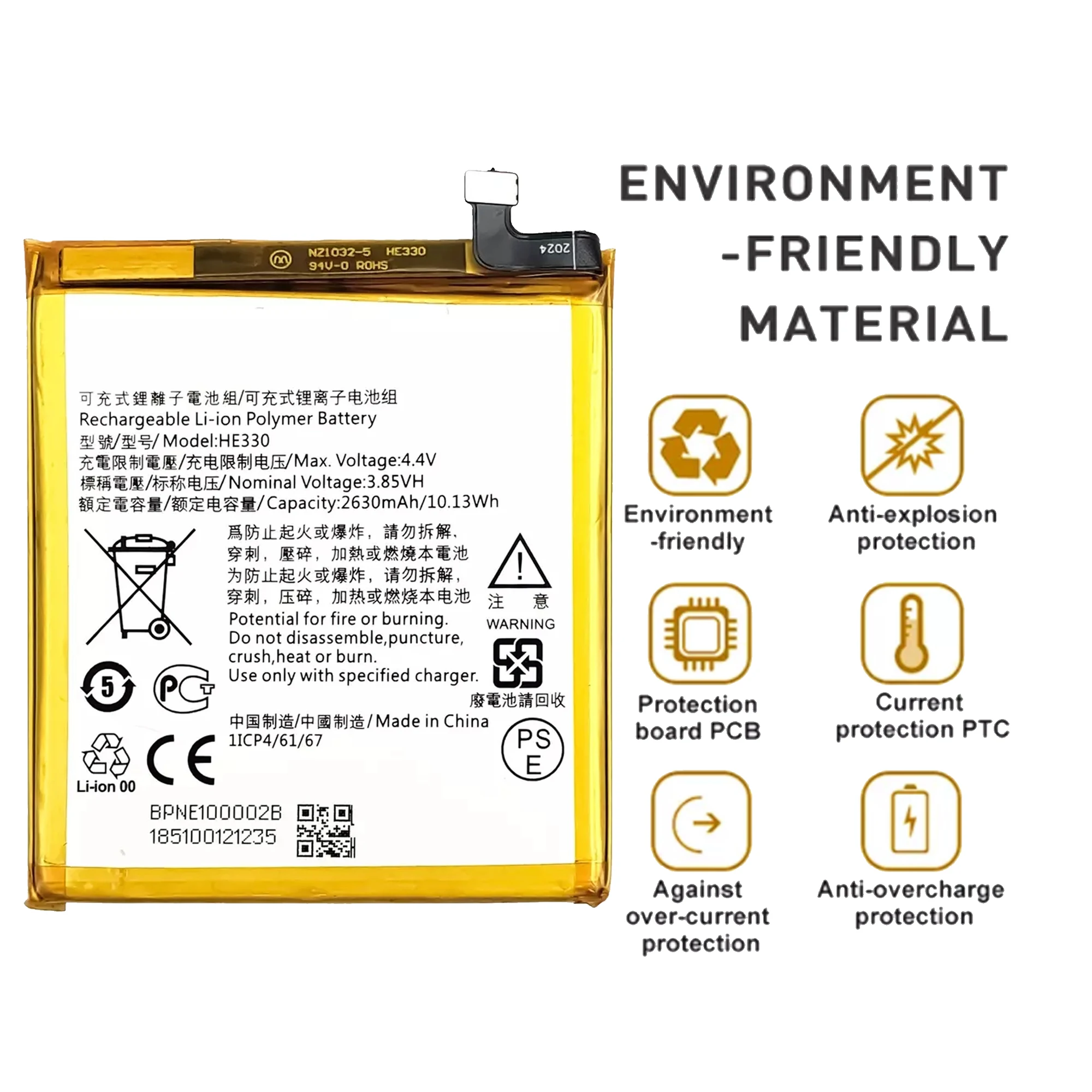 HE330 Battery For Nokia 3 DUAL TA-1032 TA-1020 HE 330 Repair Part high capacity Capacity Mobile Phone Batteries Bateria