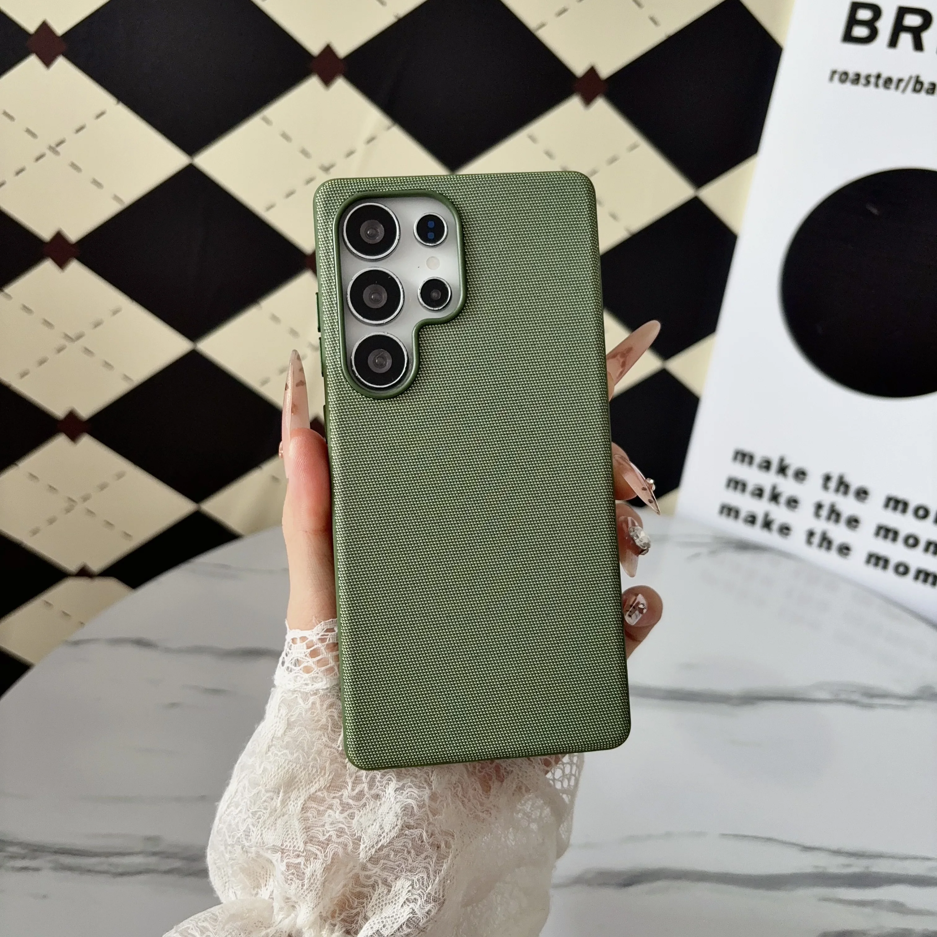 Luxury Tech Woven Magnetic Adsorption Case with Magsafe Wireless Charging Compatibility