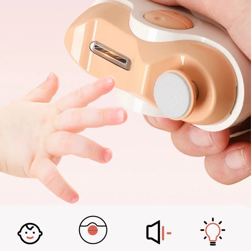 2 in 1 Electric Polishing Automatic Nail Clippers Adult Baby Anti Pinch Fingernail Toe Scissors Pedicure Polishing Nails Trimmer