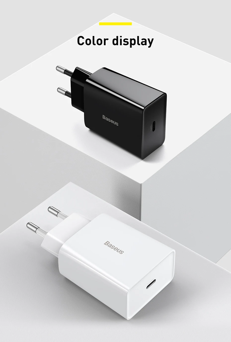 20W Quick Charge QC 3.0 PD USB C Fast Charger Type C Charger for iPhone 15 14 13