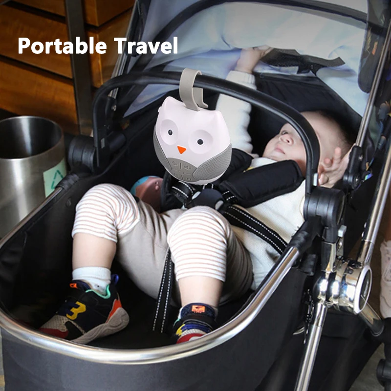 Newborn Owl White Noise Machine Aid Baby Sleeping Monitors Speaker Light Music Player For Appeasing Crying Child 0-3 Y