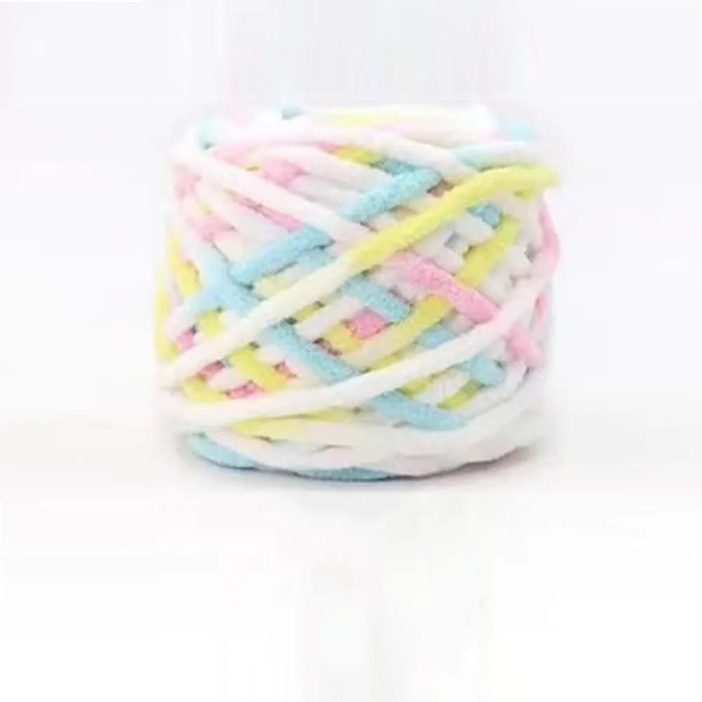 Rainbow Snow Velvet Yarn Knitting Thick Crochet Threads For DIY Knitted Vest Winter Shirt Glove Hand-knitting Craft By 40 Meters