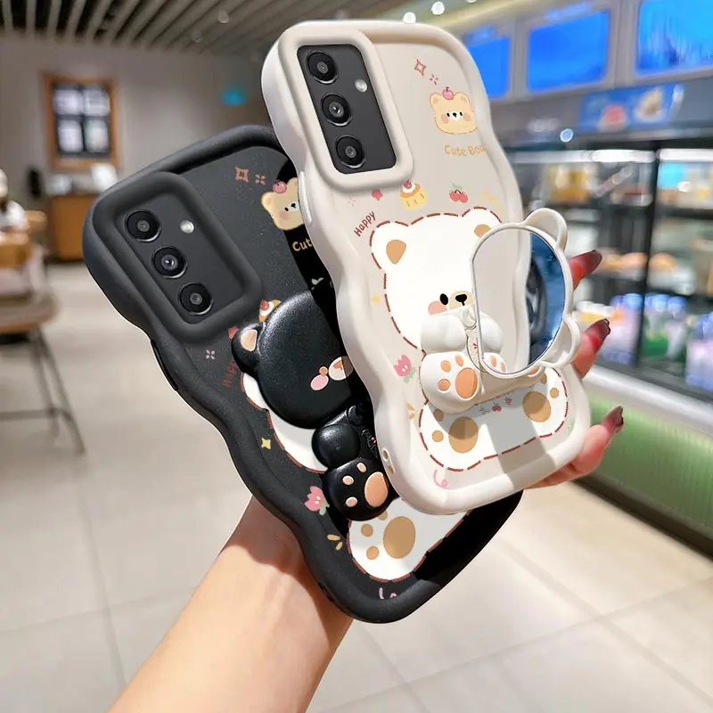 Wavy Cat Silicone Phone Case Cover - Playful Design