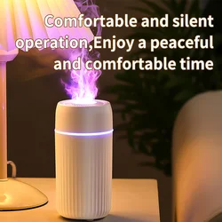 Car Air Humidifier with Flame Light Essential Oils Diffuser 100ml Aromatherapy Diffuser For Auto Accessories Air Freshener